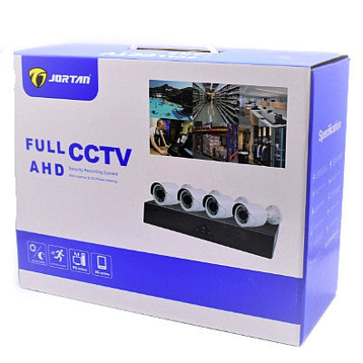 JORTAN 4 Channel AHD 1080P CCTV Camera Surveillance Kit