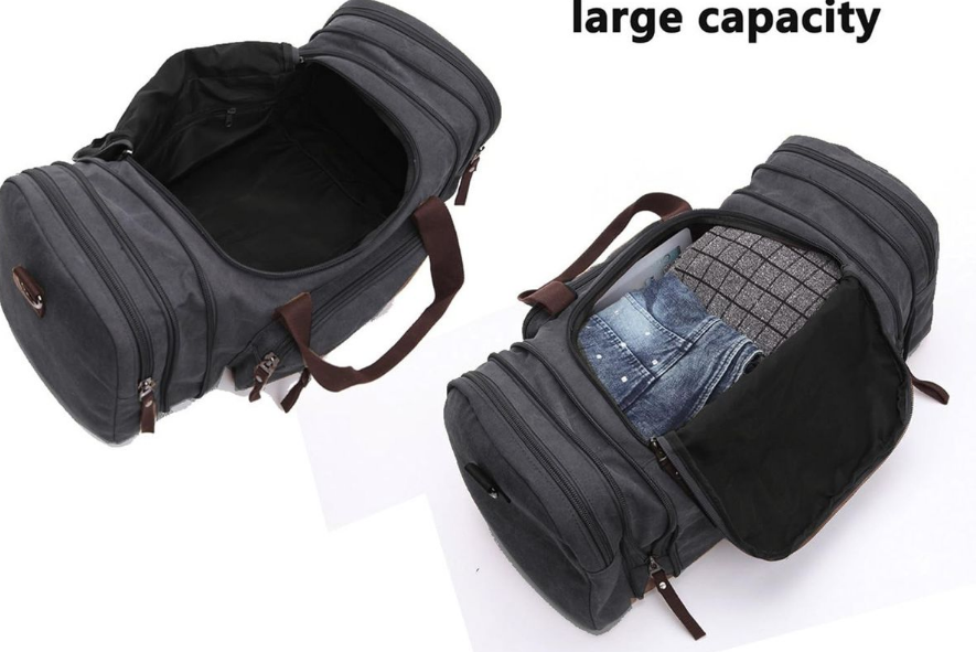 Canvas Luggage Travel Duffel Bag With Large Capacity