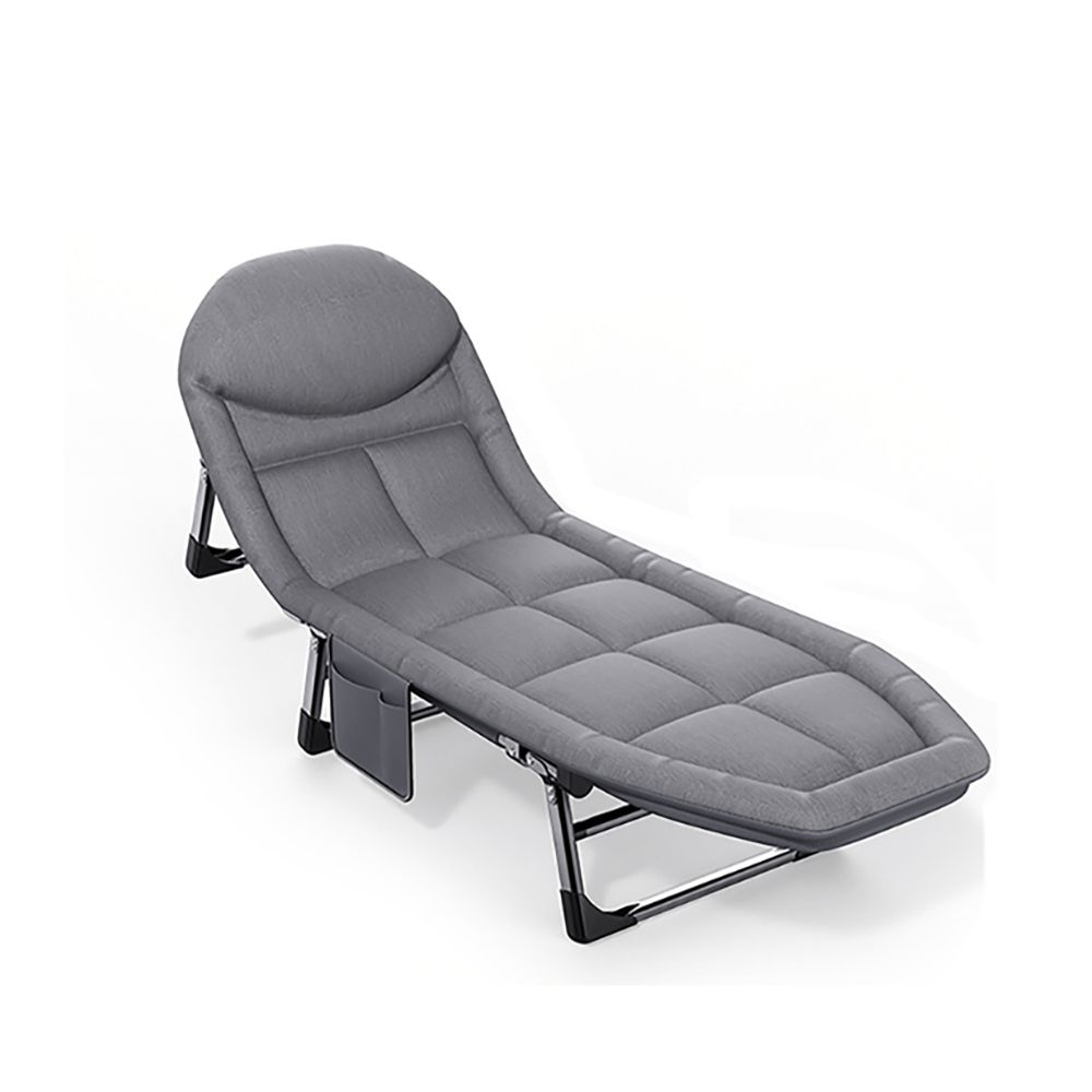 TOXIYA Portable folding bed, suitable for camping and home use,ergonomic design, integrated mattress design,breathable and comfortable,flexible angle adjustment,with intimate side pockets