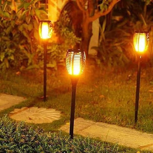Solar Rechargeable Flame Spike Lights