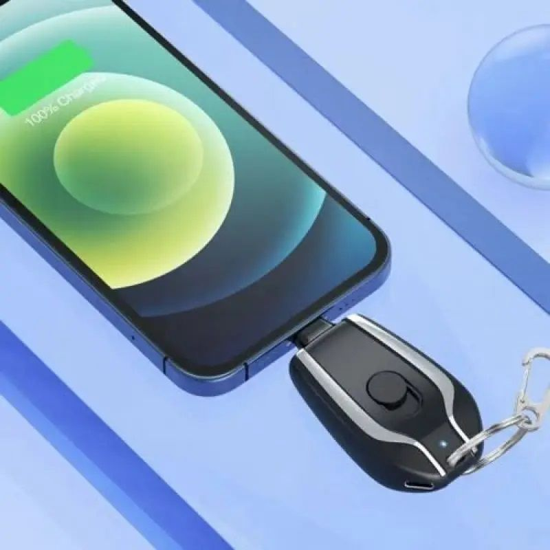 Mini Portable Keychain Mobile Phone Emergency Power Bank Type C - iPhone