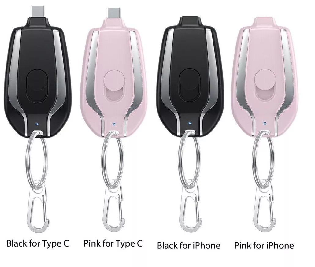 Mini Portable Keychain Mobile Phone Emergency Power Bank Type C - iPhone