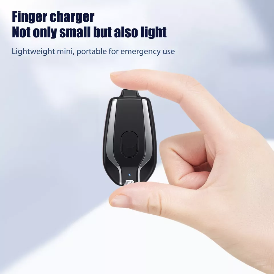 Mini Portable Keychain Mobile Phone Emergency Power Bank Type C - iPhone