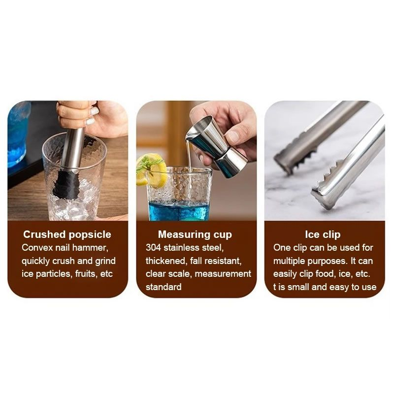 17-in-1 Glass Cocktail Set