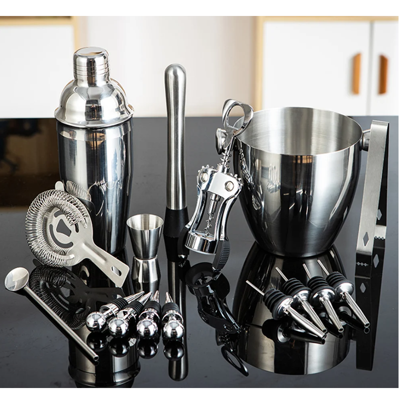 16 Piece Stainless Steel Cocktail Shaker Bar Set - 16BTTZ