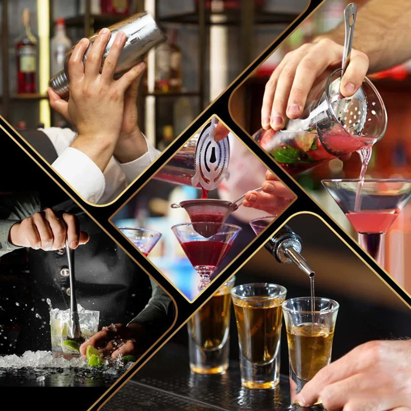 16 Piece Stainless Steel Cocktail Shaker Bar Set - 16BTTZ
