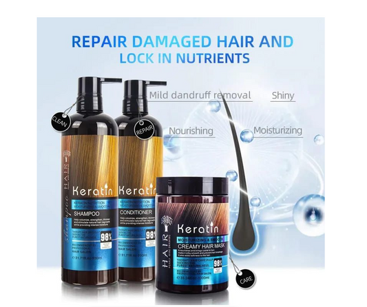 keratin Hair Shampoo, Conditioner and Mask