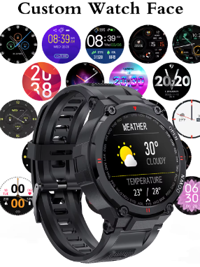 TOXIYA - K22 Mens Military Style Outdoor Smart watch