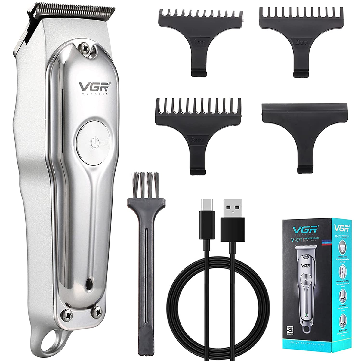 VGR Hair Trimmer Professional Hair Clipper Wireless Hair Cutting Machine Electric Zero Cutting Machine Trimmer for Men V-071