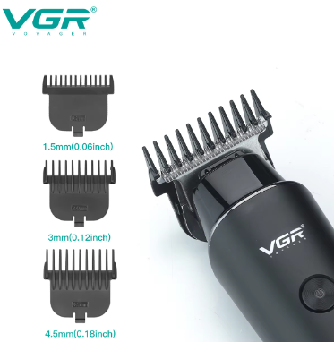 VGR rechargeable usb hair trimmer with power display