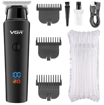 VGR rechargeable usb hair trimmer with power display