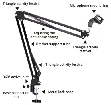 Studio Recording Condenser Microphone Kit for Network Broadcasting BM8W