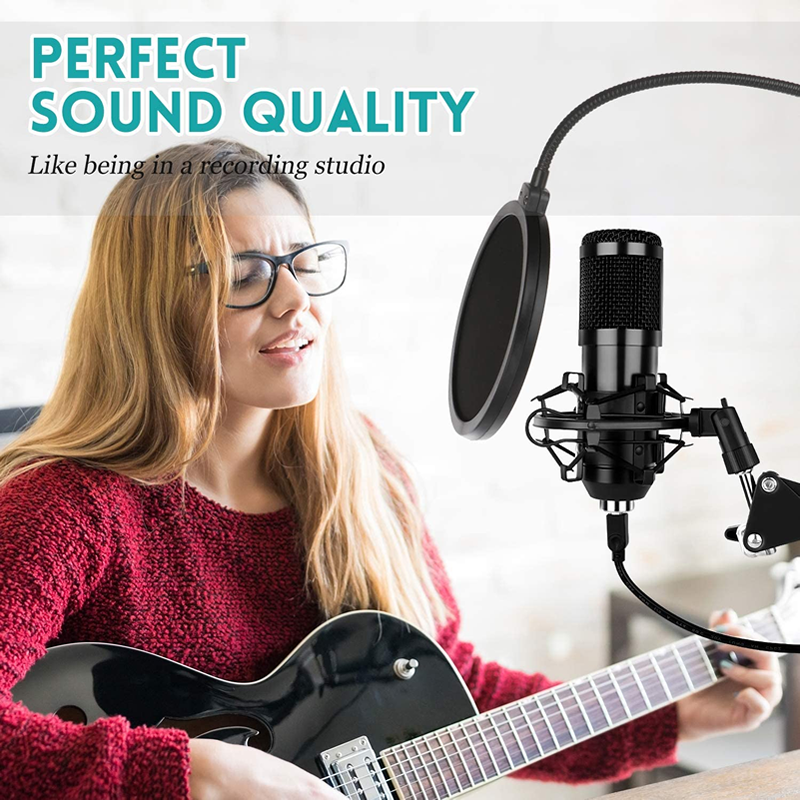 Studio Recording Condenser Microphone Kit for Network Broadcasting BM8W