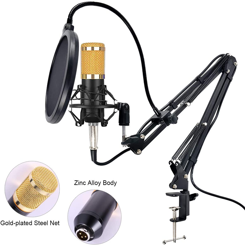 Studio Recording Condenser Microphone Kit for Network Broadcasting BM8W