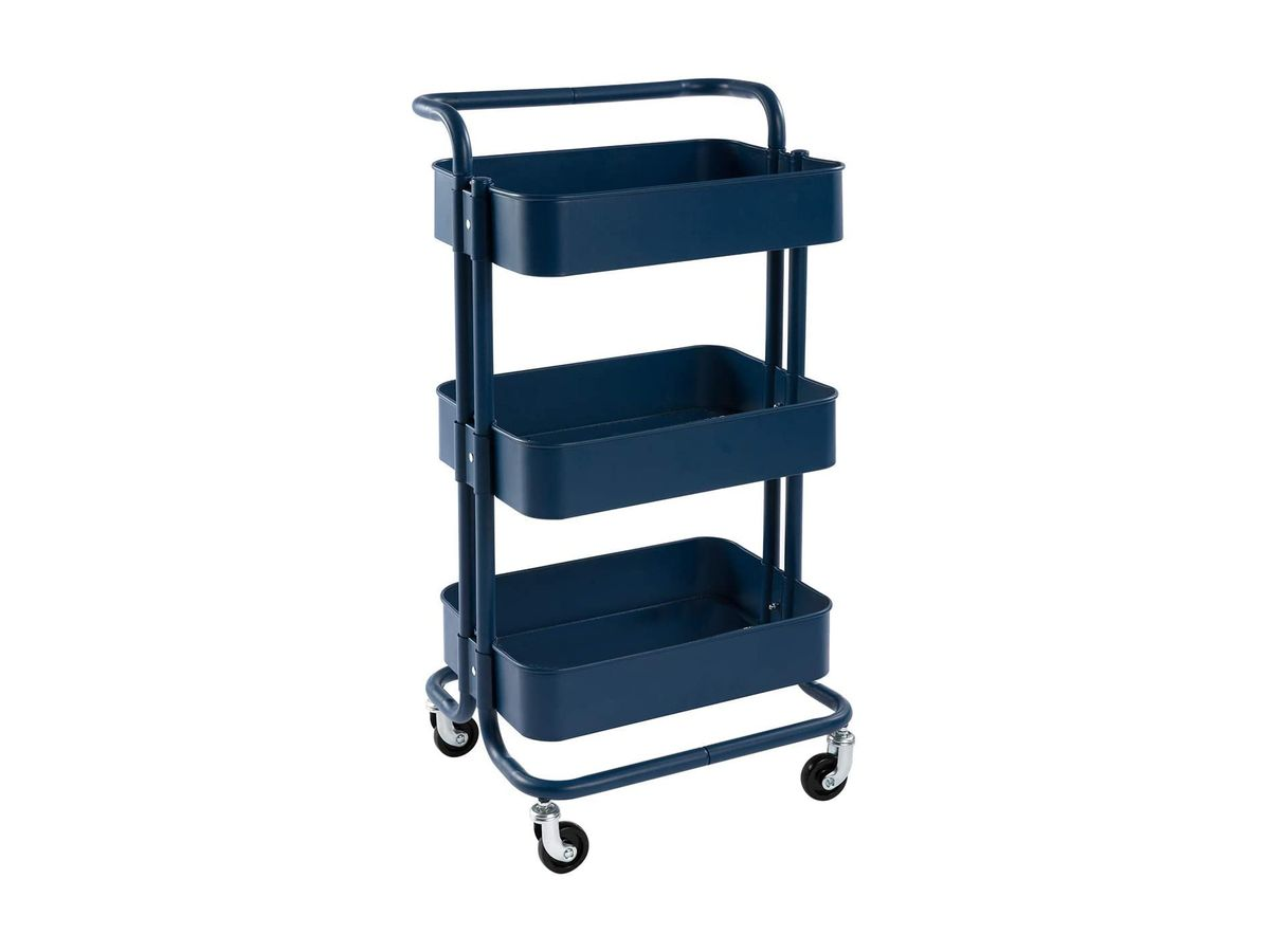 3 Tier Rolling Storage Trolley for Kitchen, Bathroom, Office, Workshop