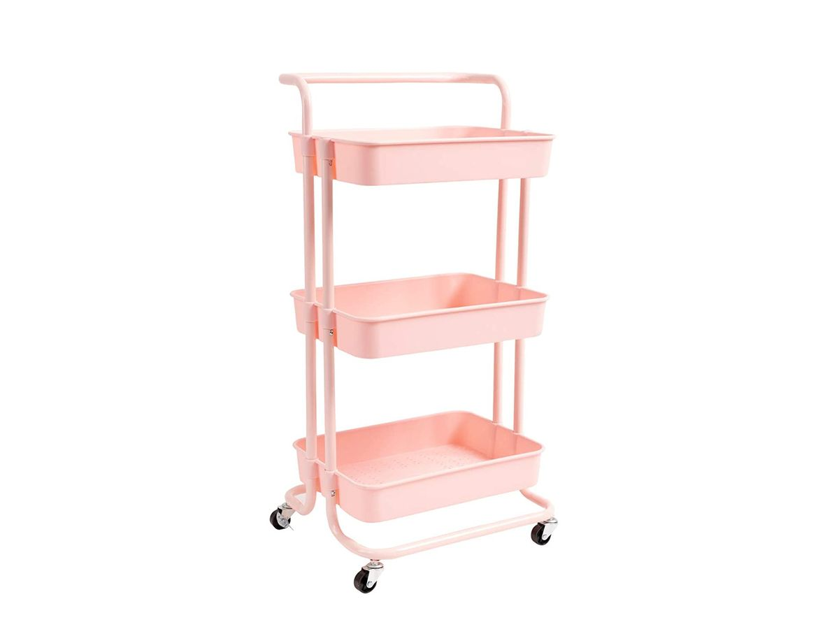 3 Tier Rolling Storage Trolley for Kitchen, Bathroom, Office, Workshop