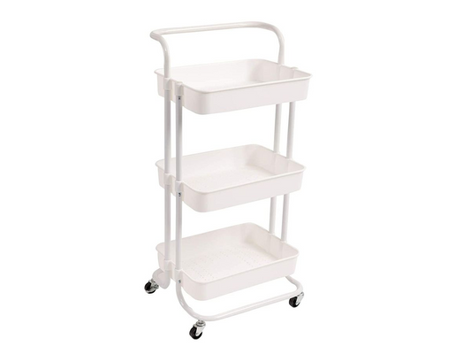 3 Tier Rolling Storage Trolley for Kitchen, Bathroom, Office, Workshop