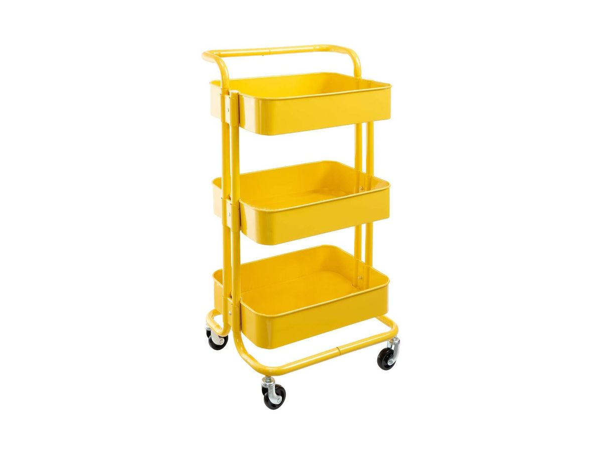 3 Tier Rolling Storage Trolley for Kitchen, Bathroom, Office, Workshop