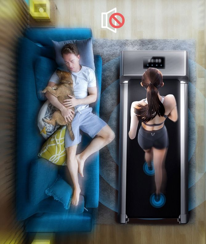 SPORTINO Walking jogging machine, mobile phone application/remote control dual mode, powerful and silent, Smart display exercise time, steps, speed, real-time grasp of exercise status