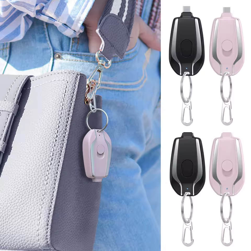 Mini Portable Keychain Mobile Phone Emergency Power Bank Type C - iPhone