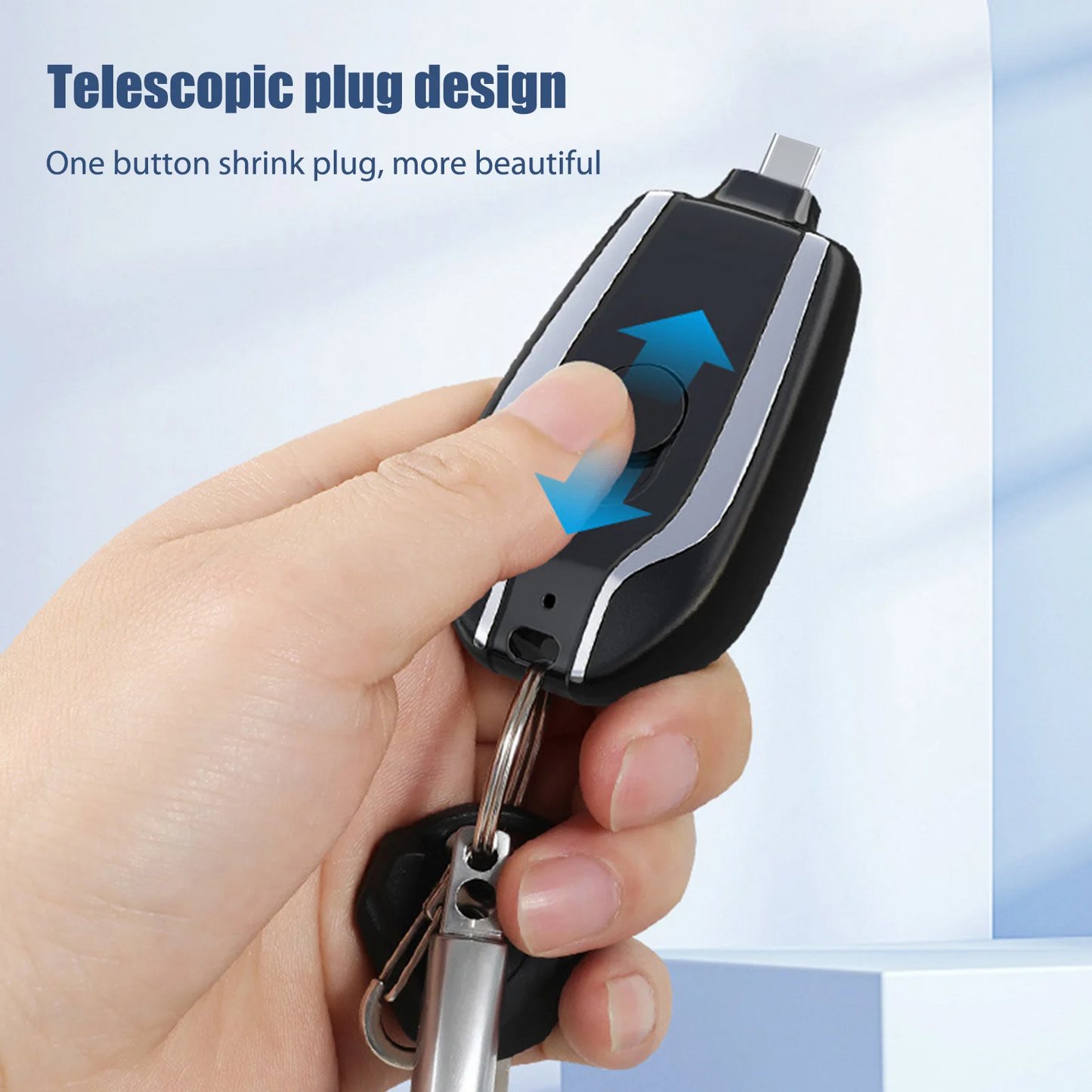 Mini Portable Keychain Mobile Phone Emergency Power Bank Type C - iPhone
