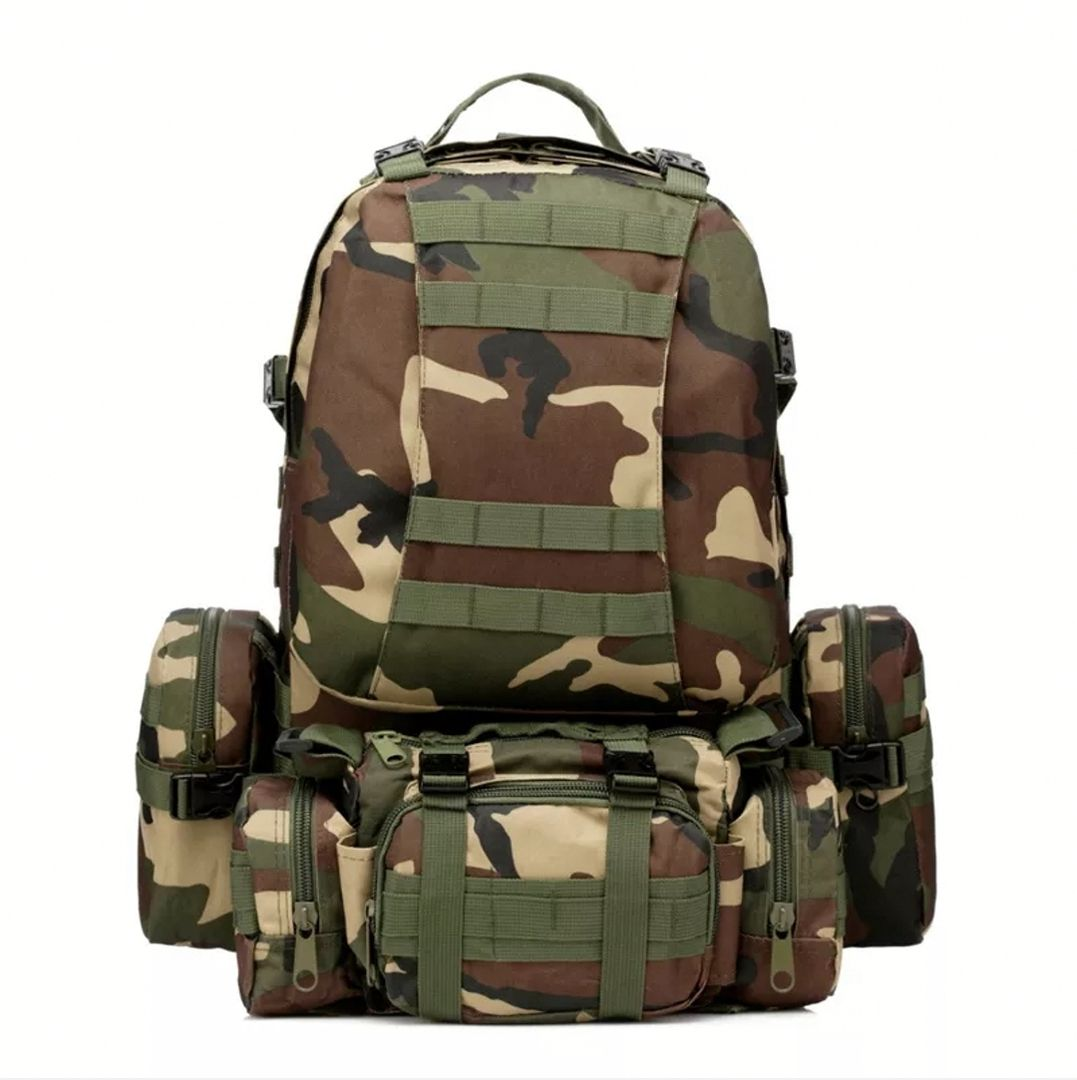 Tactical Backpack with 3 Molle Bags (55L)