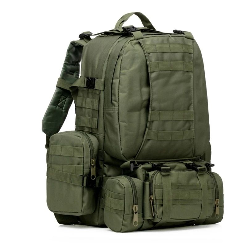 Tactical Backpack with 3 Molle Bags (55L)