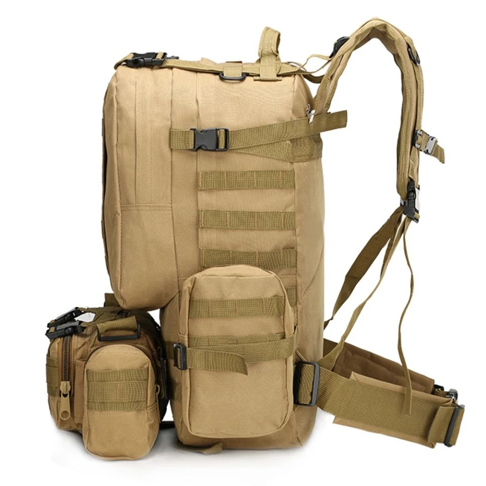 Tactical Backpack with 3 Molle Bags (55L)