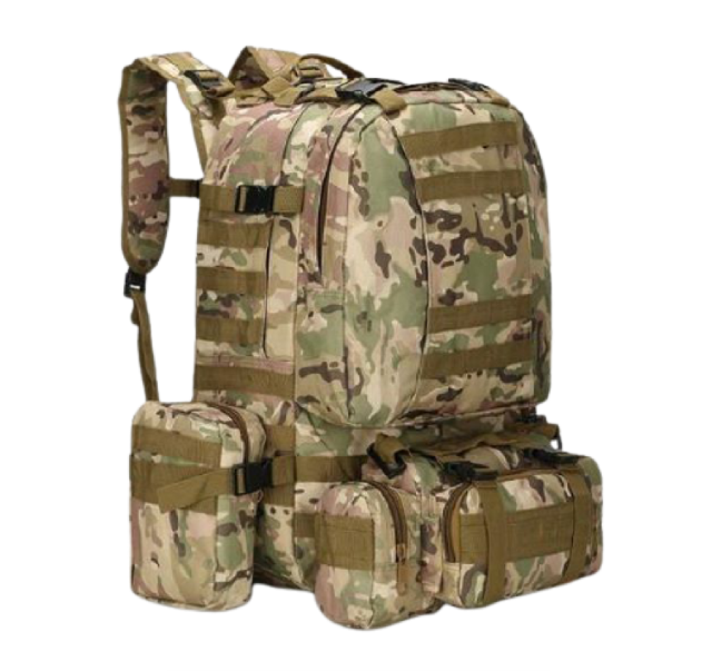 Tactical Backpack with 3 Molle Bags (55L)