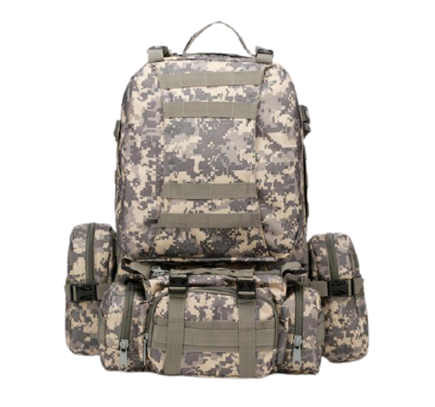 Tactical Backpack with 3 Molle Bags (55L)