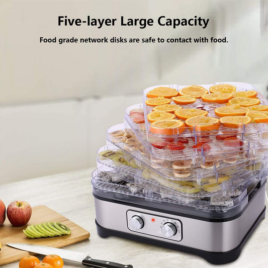 Sonifer Electric Food Dehydrator Reusable 5-Trays Biltong Maker for Fruit