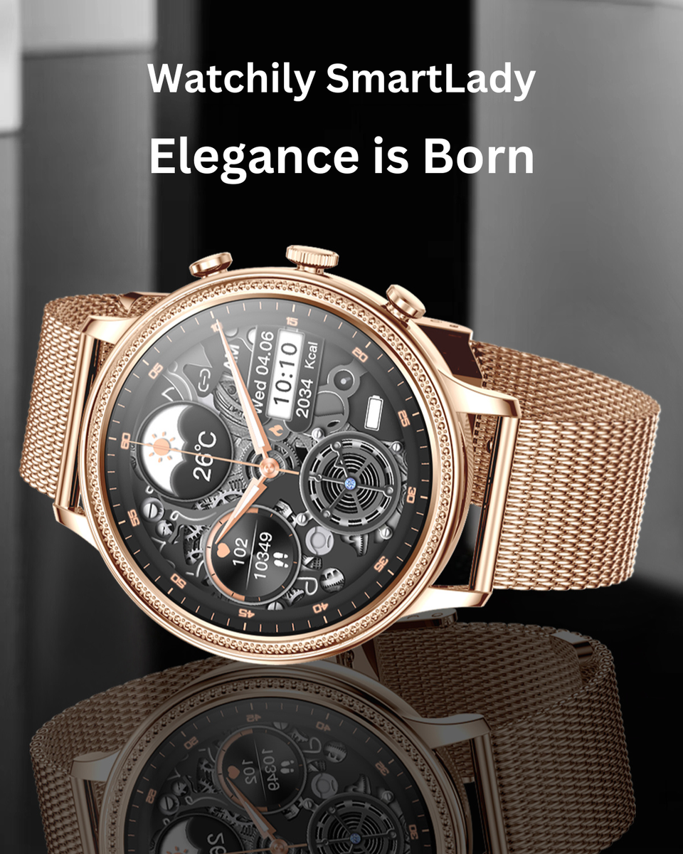 TOXIYA Dual Belt Luxury Smart Watches for Women Bluetooth Call Connected Phone Woman Watch Health Monitor Sports Smartwatch