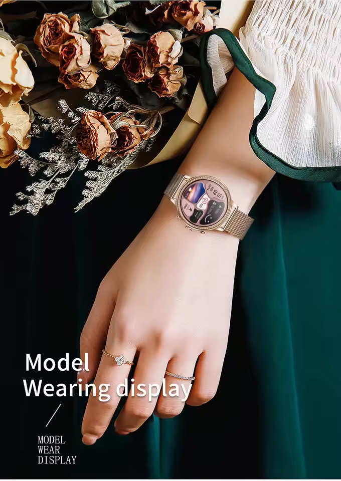 TOXIYA Dual Belt Luxury Smart Watches for Women Bluetooth Call Connected Phone Woman Watch Health Monitor Sports Smartwatch