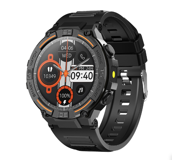 TOXIYA Outdoor Military Rugged Smartwatch Men GPS Sports Fitness Waterproof Watch Bluetooth Call with LED Lights