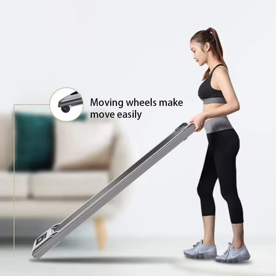 A fully upgraded treadmill with dual remote controls and app mode, and armrests for tablets, perfect for home use
