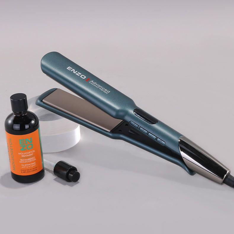Enzo -3210 Titanium Plate Hair Straightener & Macadamia Oil Treatment