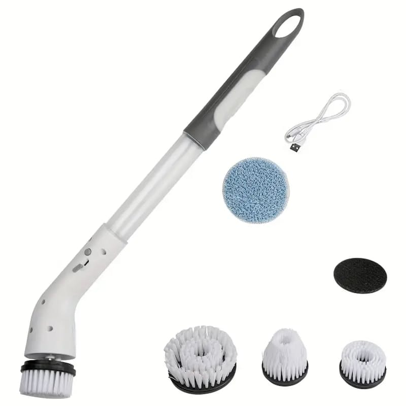 Multifunctional Rechargeable Cleaning Spin Scrubber - With 5 Heads