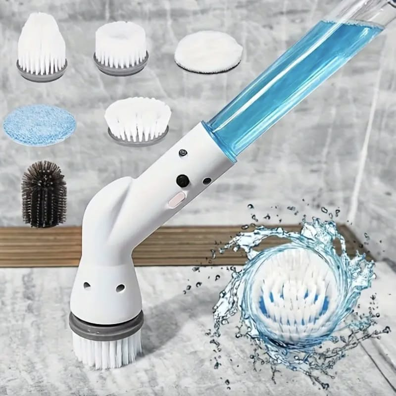 Multifunctional Rechargeable Cleaning Spin Scrubber - With 5 Heads