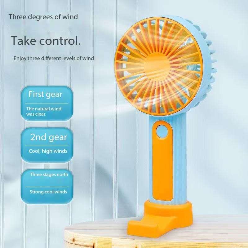 Mini portable handheld fan, USB rechargeable electric fan, simple desktop fan, outdoor travel home fan