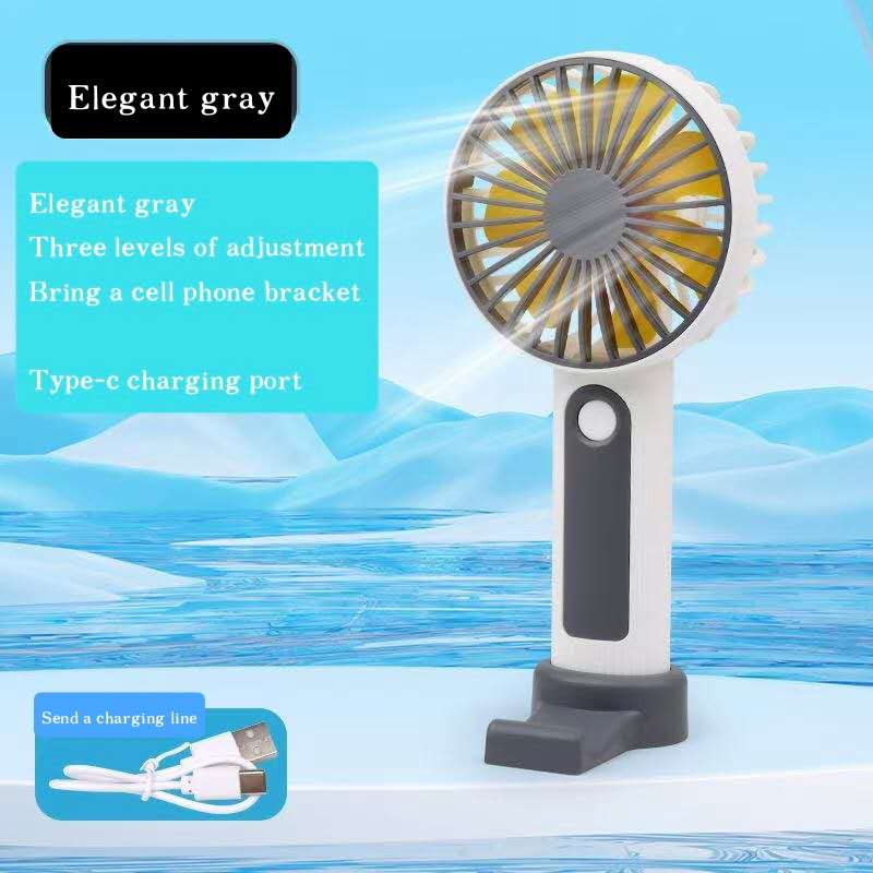 Mini portable handheld fan, USB rechargeable electric fan, simple desktop fan, outdoor travel home fan