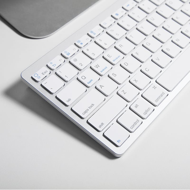 Ultra Slim Bluetooth Wireless Keyboard White