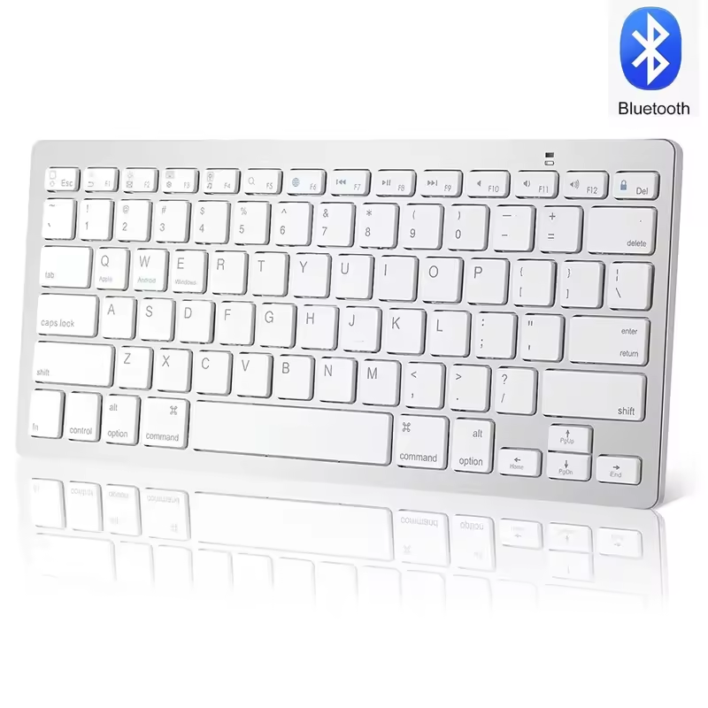 Ultra Slim Bluetooth Wireless Keyboard White