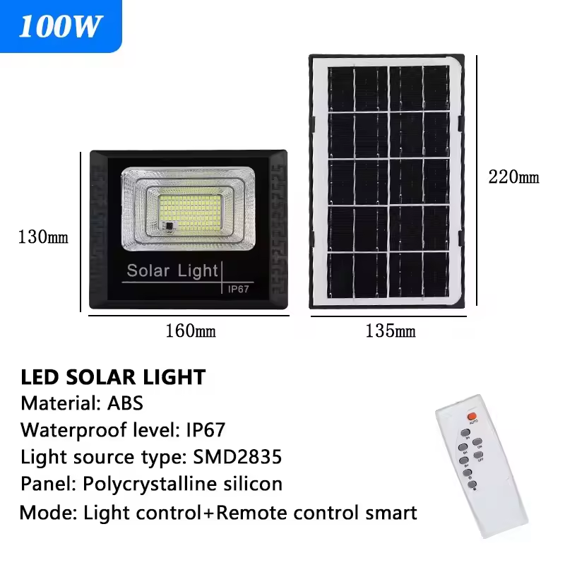 Solar Rechargeable Floodlight with Remote Control