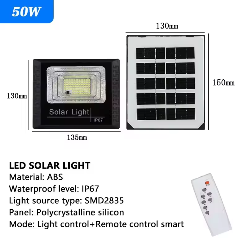 Solar Rechargeable Floodlight with Remote Control