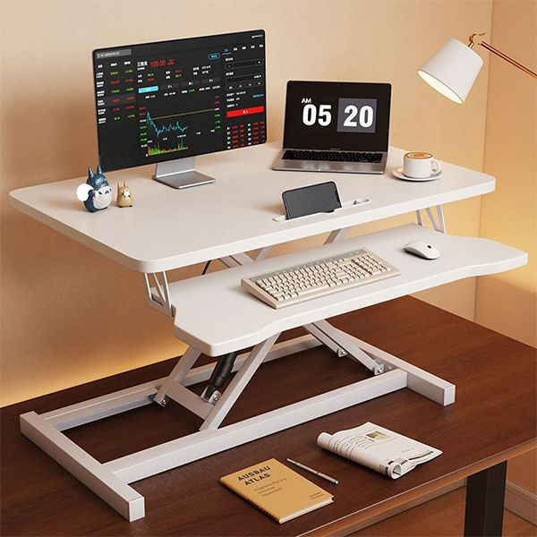 TOXIYA Height Adjustable Standing Desk Converter Stand Up Desk Riser Sit to Stand Workstation