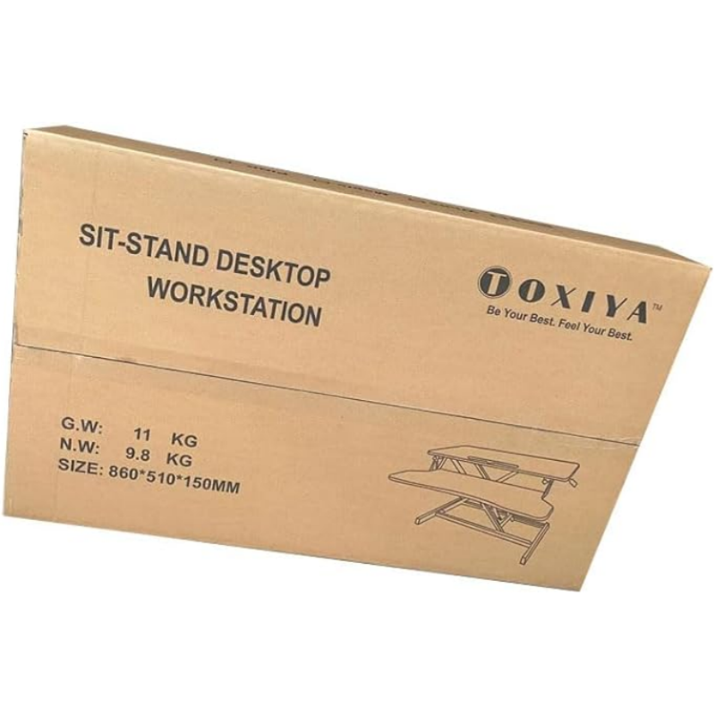 TOXIYA Height Adjustable Standing Desk Converter Stand Up Desk Riser Sit to Stand Workstation