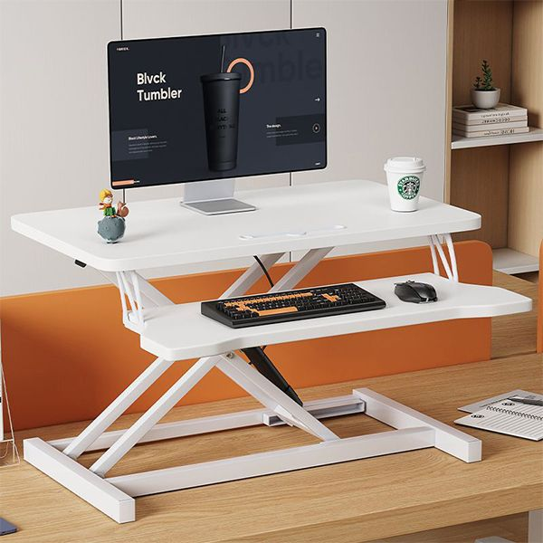TOXIYA Height Adjustable Standing Desk Converter Stand Up Desk Riser Sit to Stand Workstation