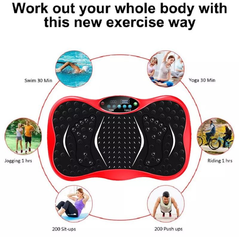 Sportino Vibration Plate Exercise Machine Whole Body Workout Fitness Home Training