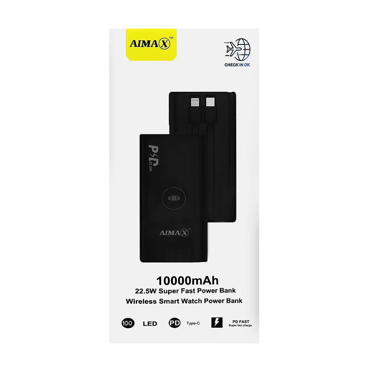 AIMAX 10000mAh dual-mode mobile power bank, 22.5W super fast charging