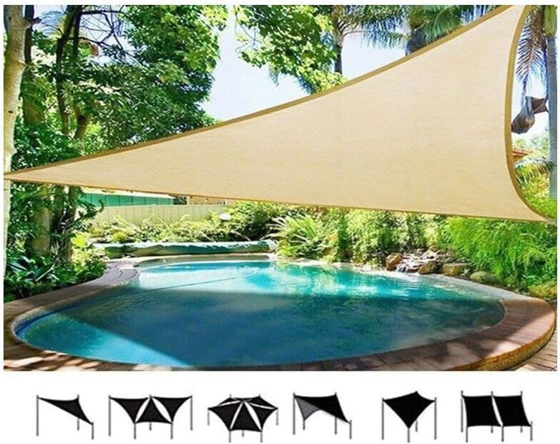 TOXIYA Sunshade Net, Easy to Install, Anti-UV, Suitable for Outdoor Patio Garden Backyard Gazebo Deck Pool Shade Sail